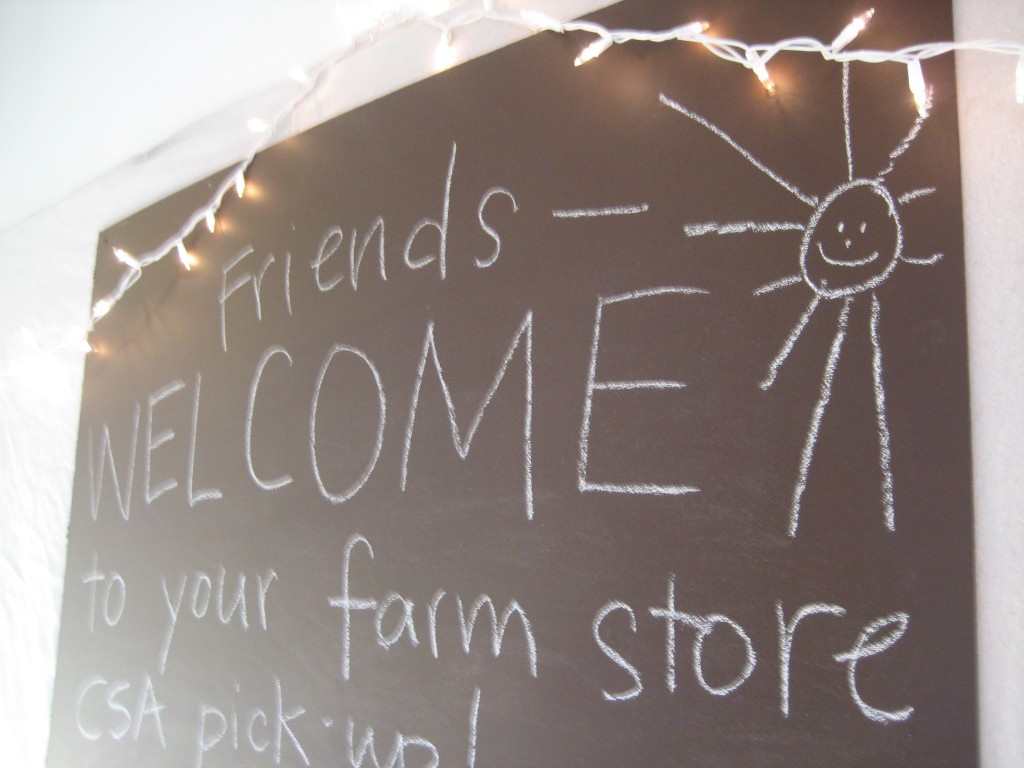 We are all ready to welcome you to our storefront CSA pick-up tomorrow!