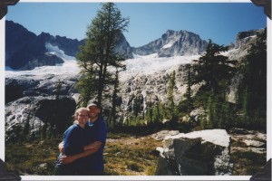 A photo from the archives today — this is us in 2003, before we were farmers, at Holden Pass. It was on hikes such as these that our farm dreams were born.