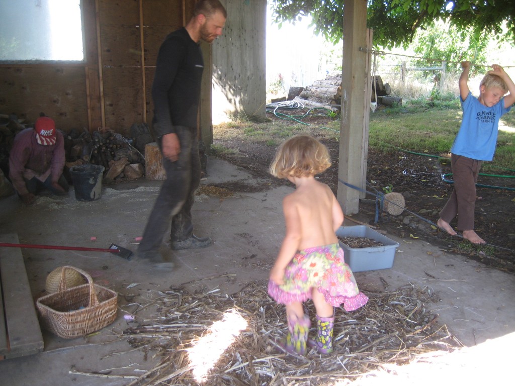 Threshing, winnowing, slackline -- oh my! A lot happened on our porch this afternoon. Read more below!