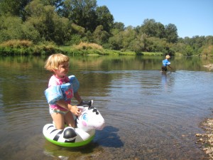 Enjoying what is likely to be one of our last "river days" of this summer.