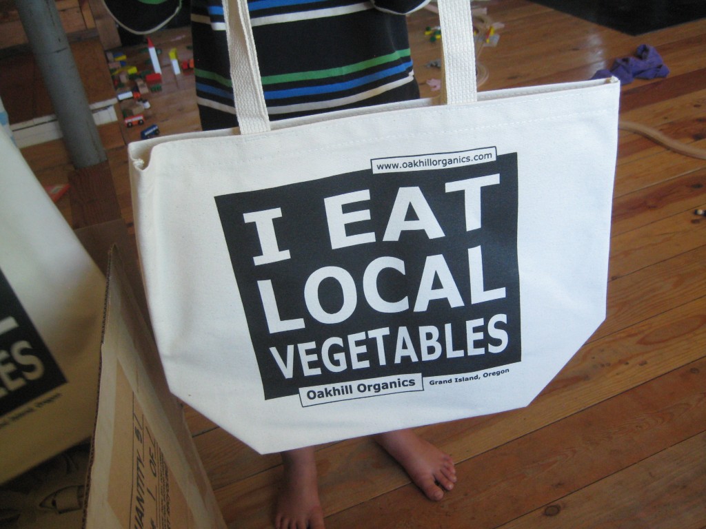 Super sturdy 15 oz. cotton bag for picking up your veggies (and anything else you want to do with it)!